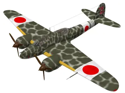 Kawasaki Ki-45 Kai Toryu 3D model