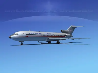 Boeing 727-200 American Airlines 1 3D model