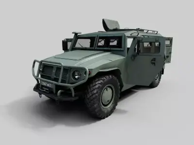 GAZ Tigr Infantry Mobility Vehicle Tiger Low-poly 3D model