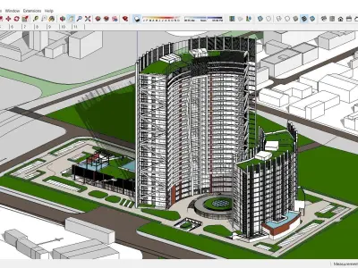 Sketchup Residential Complex A7 3D model