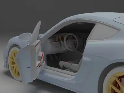 Porsche Cayman GT4 Base Model Low-poly 3D model