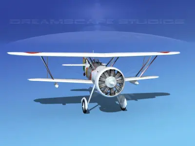 Curtiss F-11-C2 Goshawk V07 3D model