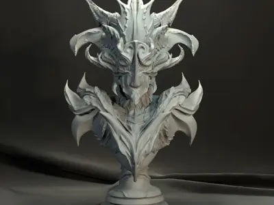Creature Bust   3D PRINT  ZTL OBJ STL 3D print model