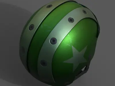 Helmet scifi fantasy bike racer Generic military human  Low-poly 3D model