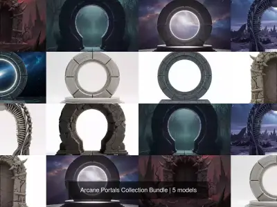 Arcane Portals Collection Bundle 3D Model Pack