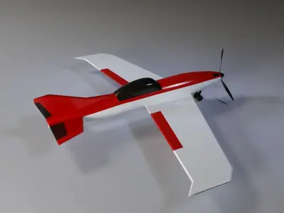 Toy airplane  Low-poly 3D model