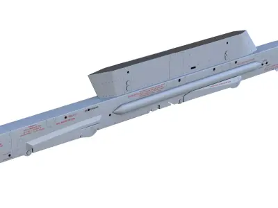 AKU-58 - Aircraft Ejection Device Low-poly 3D model