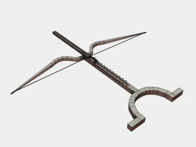 Bellybow - Bow and Arrow Low-poly 3D model