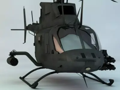 Kiowa Warrior Reconnasiance Helicopter 3D model
