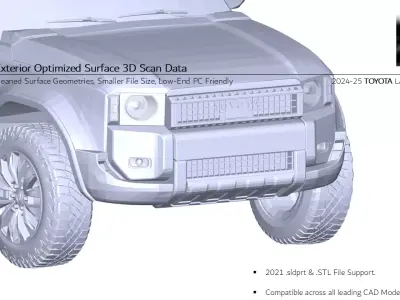2024 2025 TOYOTA Land Cruiser PRADO 1958 3D Scan Surface Data 3D model