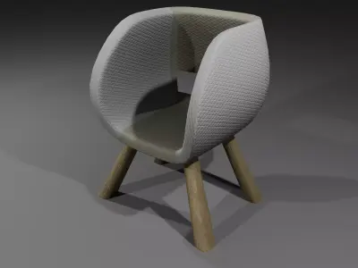 Low Poly Chair Model   Free and Optimized 950 Polygon Free low-poly 3D model