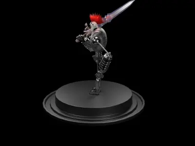 soldier robot gladiator Low-poly 3D model