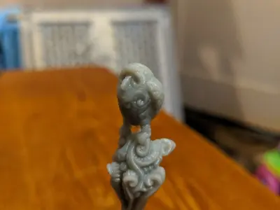 Lizard dragon figurine on table 3D print model