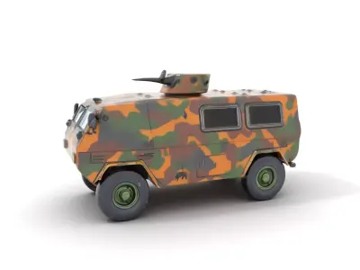 Camouflage Armored Vehicle model pack Low-poly 3D model
