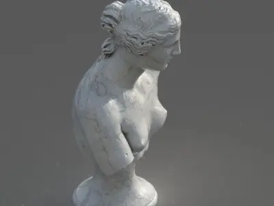Venus de Milo Bust Sculpture Low-poly 3D model
