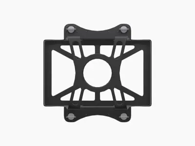 Braille battery mount support Low-poly 3D model