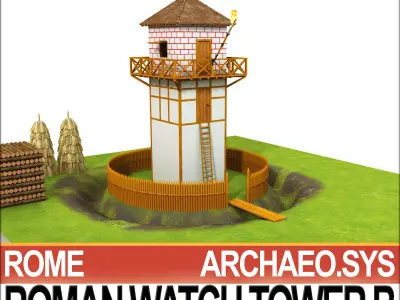 Roman Watch Tower B 3D model