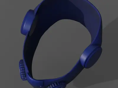 Gas mask respirator scifi military futuristic technology  Low-poly 3D model