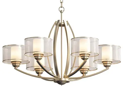 Metal Gold Chandelier Free 3D model