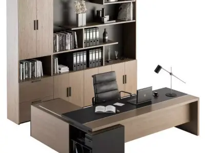 Office Furniture - Manager Set 3D model