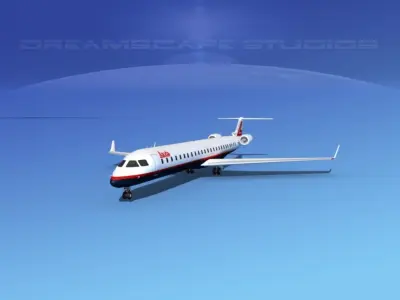 Bombardier CRJ1000 Lauda 3D model