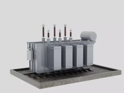 High voltage transformer 3D model