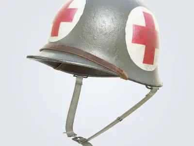 Medic Helmet M1 Low-poly 3D model