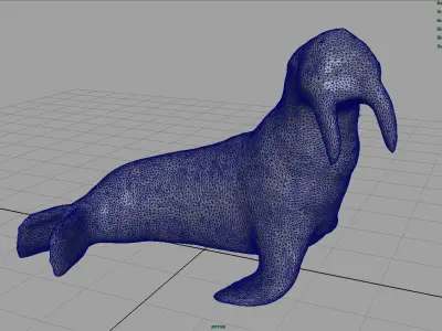 Walrus Low-poly 3D model