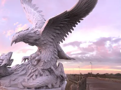 Great Eagle VS Dragons 3D model