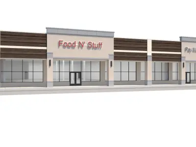 Retail-036 Retail Mall Building 3D model