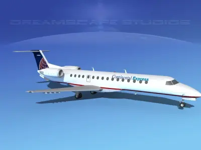 Embraer ERJ-140 Continental Express 3D model