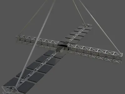 Chinese spy balloon Low-poly 3D model