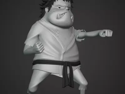 JIMBEI KID VERSION ONE PIECE Low-poly 3D model