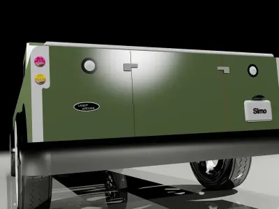 1970 UK car LAND ROVER  3D model