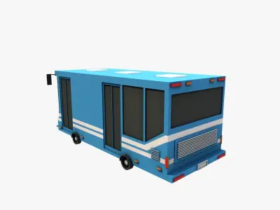 Lowpoly Bus Free low-poly 3D model