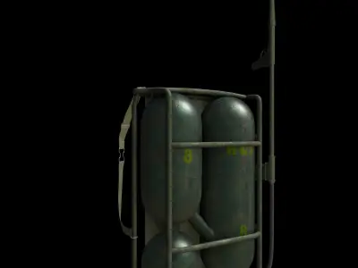 WW2 Flame Thrower LowPoly Free low-poly 3D model