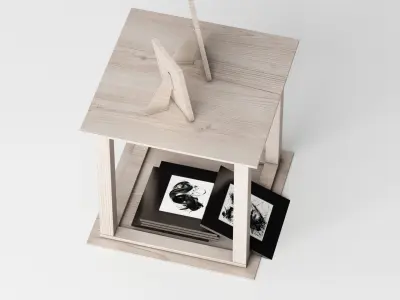 Sidetable and Artworks - Living Room Furniture Free 3D model