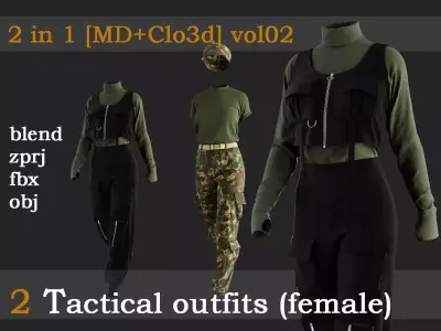2 Tactical outfits vol02 3D model