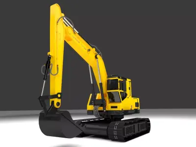 Excavator 001 3D model