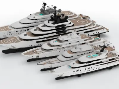 Collection Yacht Bay One 3D model