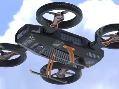 Sci-fi Drone PBR 3D model