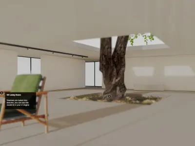 VR Game Hub Lobby 4k Baked Max and Scene Low-poly 3D model