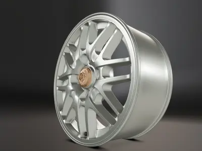 Modulo Alloy Wheel Low-poly 3D model