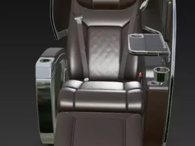 Luxury First Class Airplane Seat Fully Reclining Business Chair 3D model