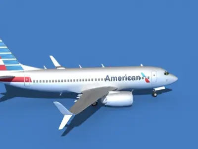 Boeing 737 MAX 7 American Airlines 3D model