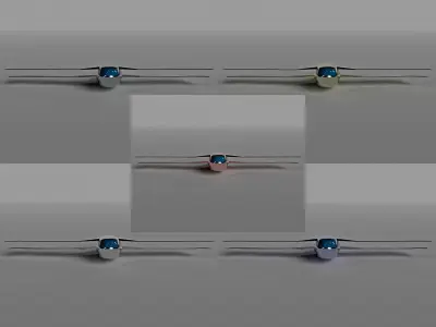 Light Atmospheric Aircraft Low-poly 3D model