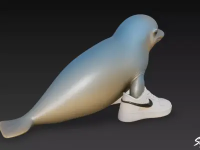 Belugelo Beluga - Italian BrainRot Low-poly 3D model