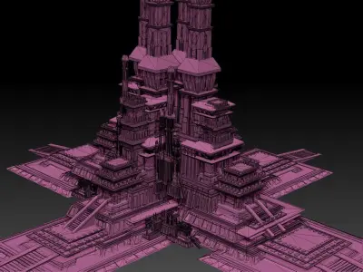 Philistine Empire City Cliffs 2  3D model