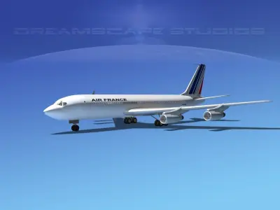 Boeing 707 Air France 2 3D model
