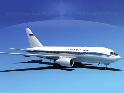 Boeing 767-200ER Aeroflot 3D model